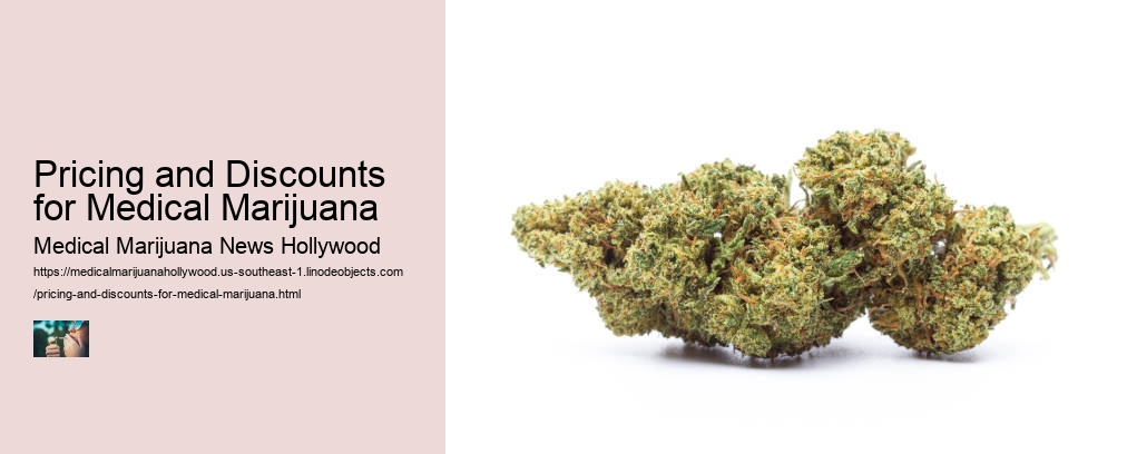 Pricing and Discounts for Medical Marijuana  
